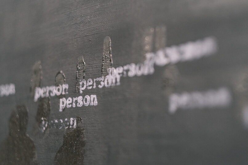 Detail of the Robin Leverton's work