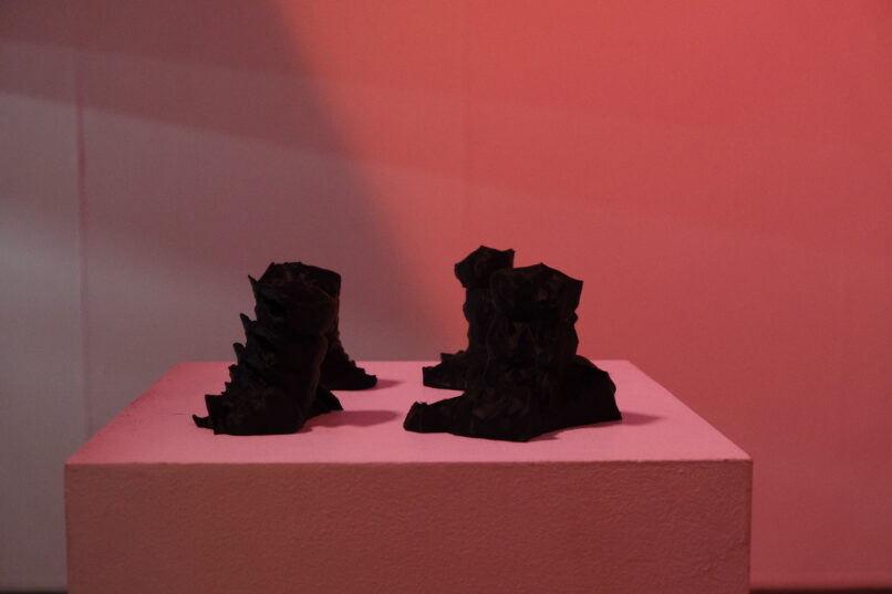 3D printed artwork presented by threadsafe at Agora exhibition