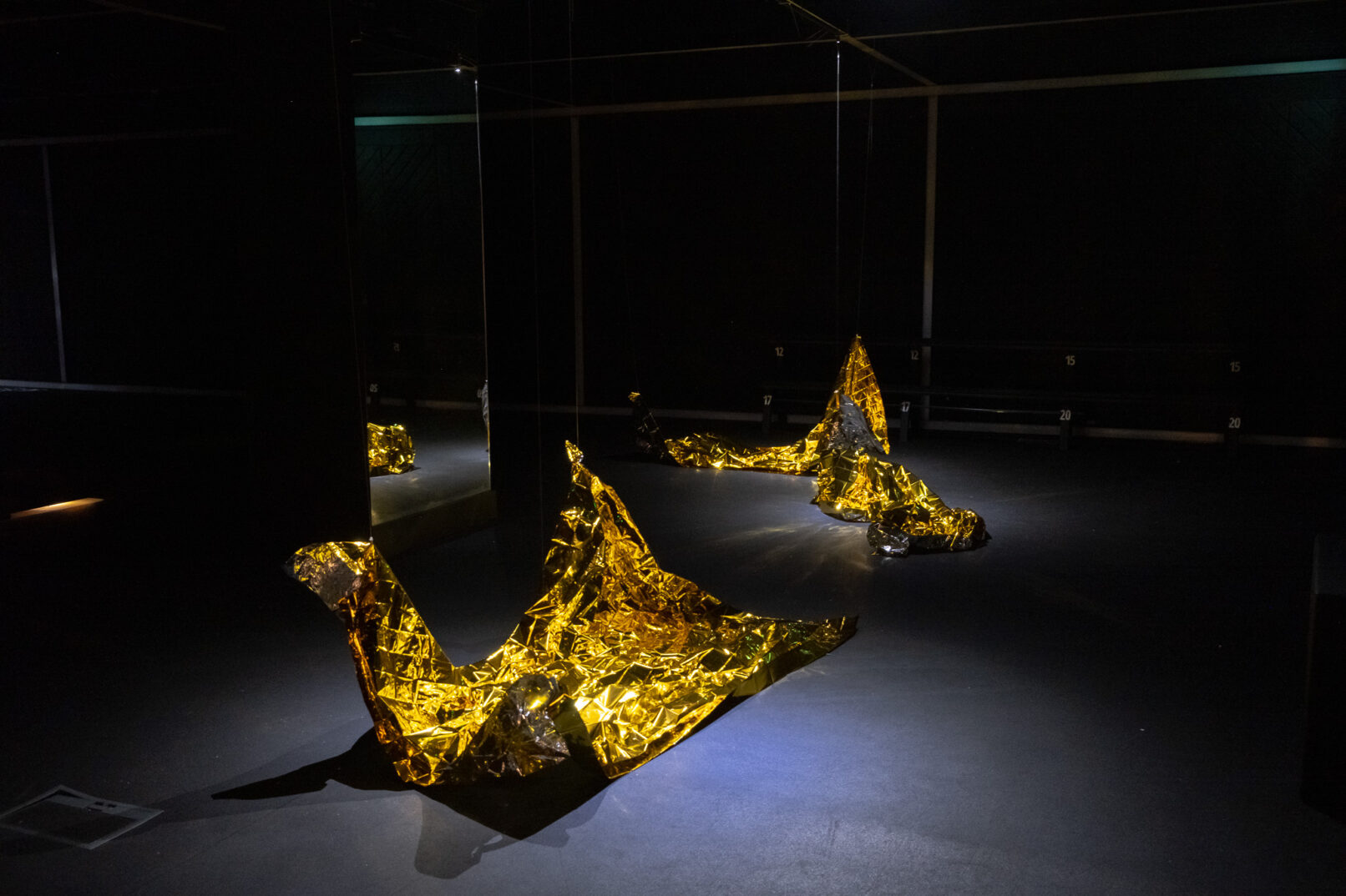 rescue blankets sculpture